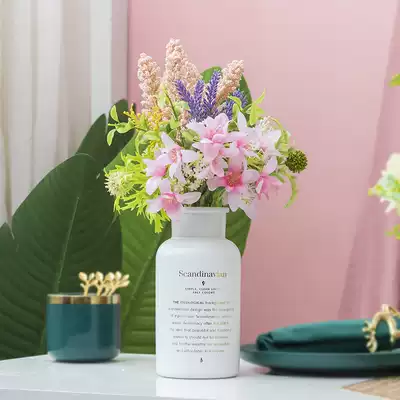 Artificial fake flower ornaments with flowers and grass Handmade diy materials Vase flower arrangement decoration Foam fruit floral collocation