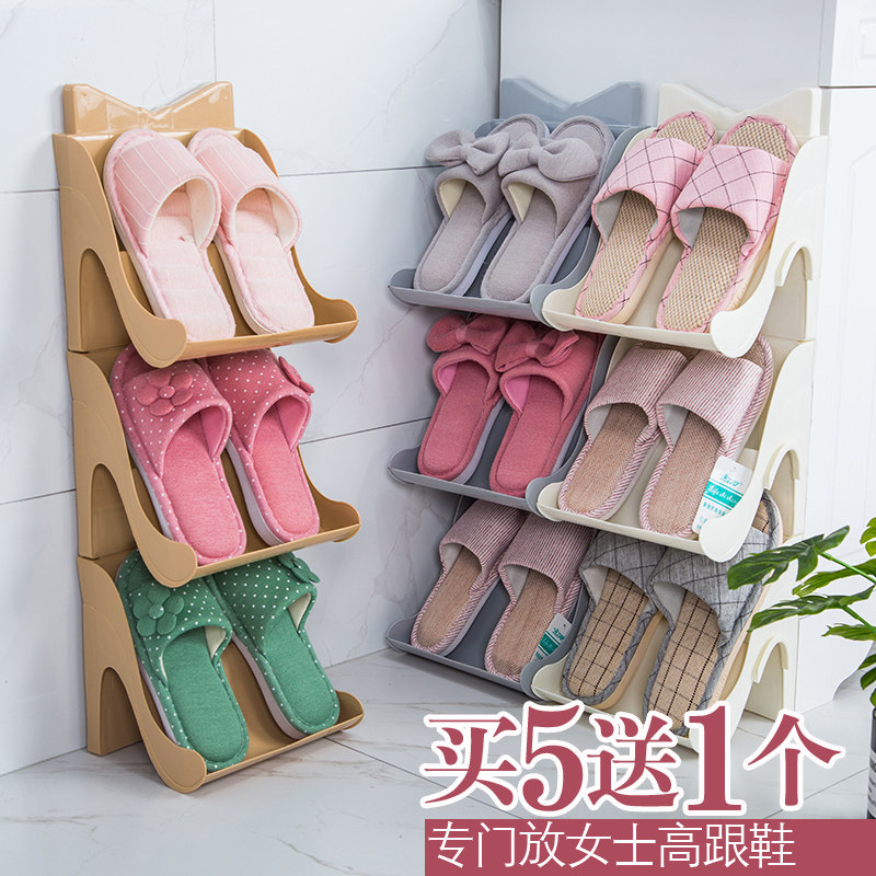Shoe rack Easy home Portable High Heel Shoes Dormitory Shoes collection floor Doorway Vertical Shoes in Provincial Space
