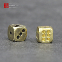 Personality pure copper dice Bar nightclub play practical brass round characters Accessories Crafts Transport gifts