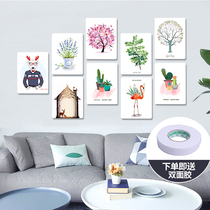 Nordic style simple modern Wall room layout Wall restaurant wall decoration pendant mural combination