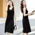 Sling dress 2021 new xuân tính khí váy a-line của phụ nữ váy vest không tay dài màu đen dưới cùng - A-Line Váy