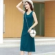 Sling dress 2021 new xuân tính khí váy a-line của phụ nữ váy vest không tay dài màu đen dưới cùng - A-Line Váy