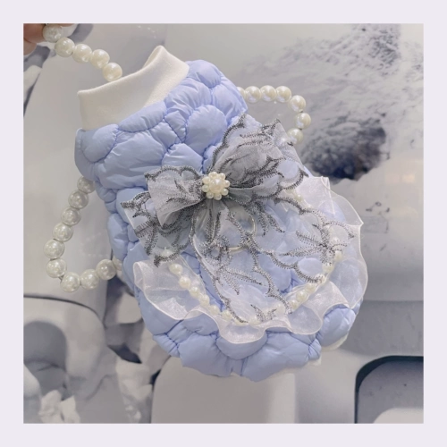 Маленькая кузов Мальтийская одежда для домашних животных с бархатной открытой кнопкой Супер густой теплый теплый бархатный жилет собака зимняя ватная куртка