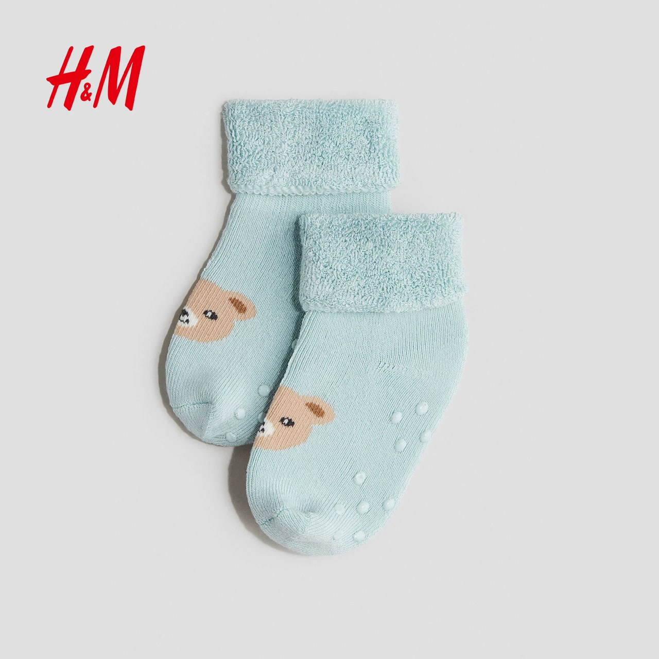 Детская одежда HM, 3 пары носков для мальчиков и девочек, лето, животный принт, тёплые махровые носки 1167714