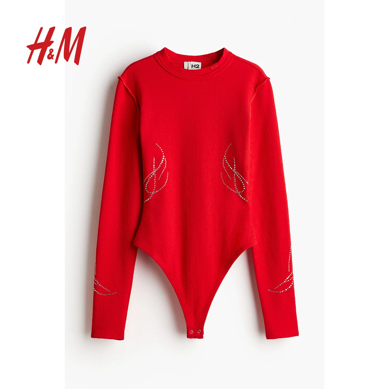 [H2 Cooperation Series] Женское комбинезон HM 24 Летний комбинезон с rhinestone декором 1252561