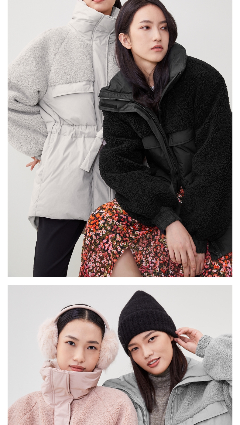 H&M 女士中长款保暖夹棉外套 图5