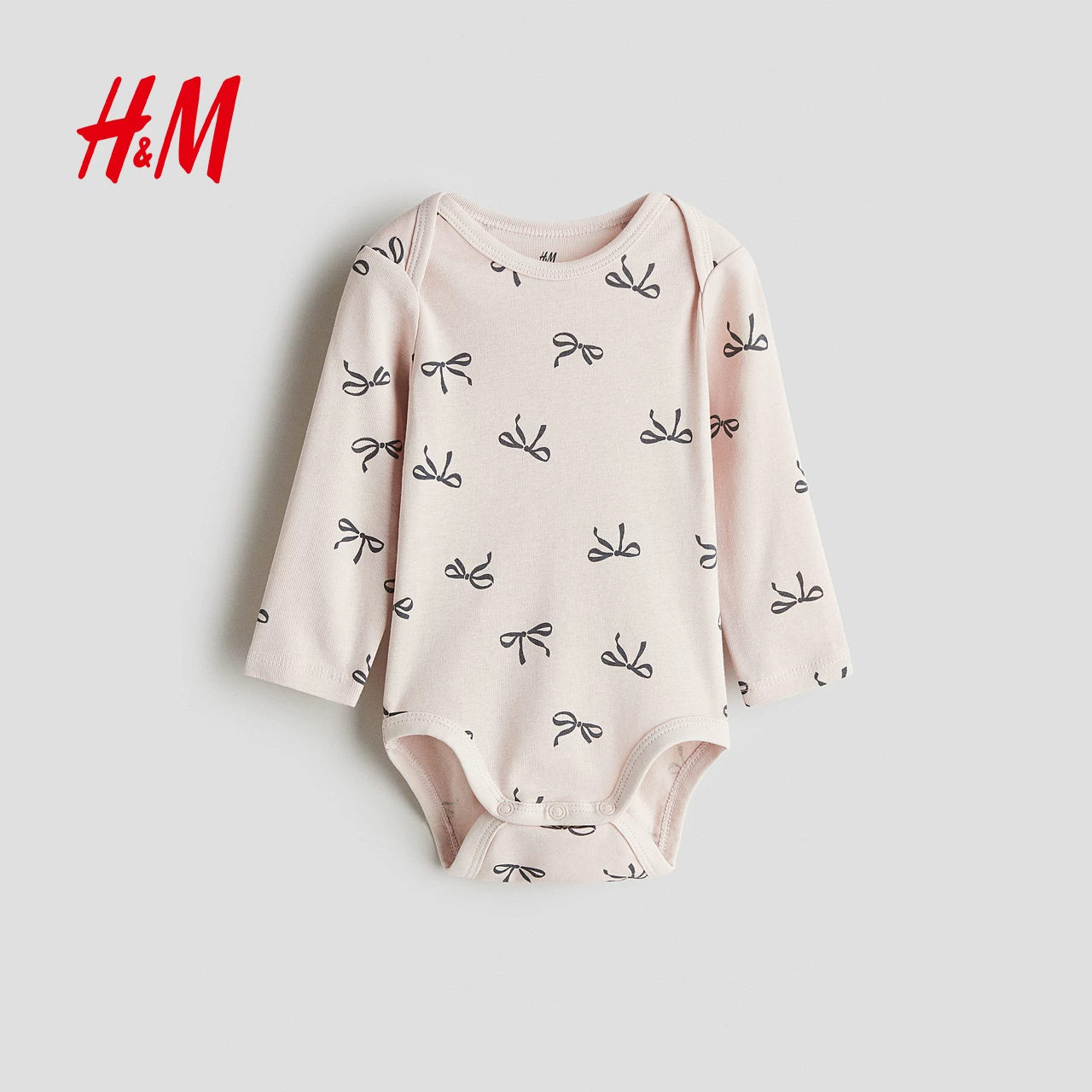 Детский комбинезон для мальчика HM, летний, круглый вырез, с принтом, воротник-конверт, хлопковый ромпер 1259195