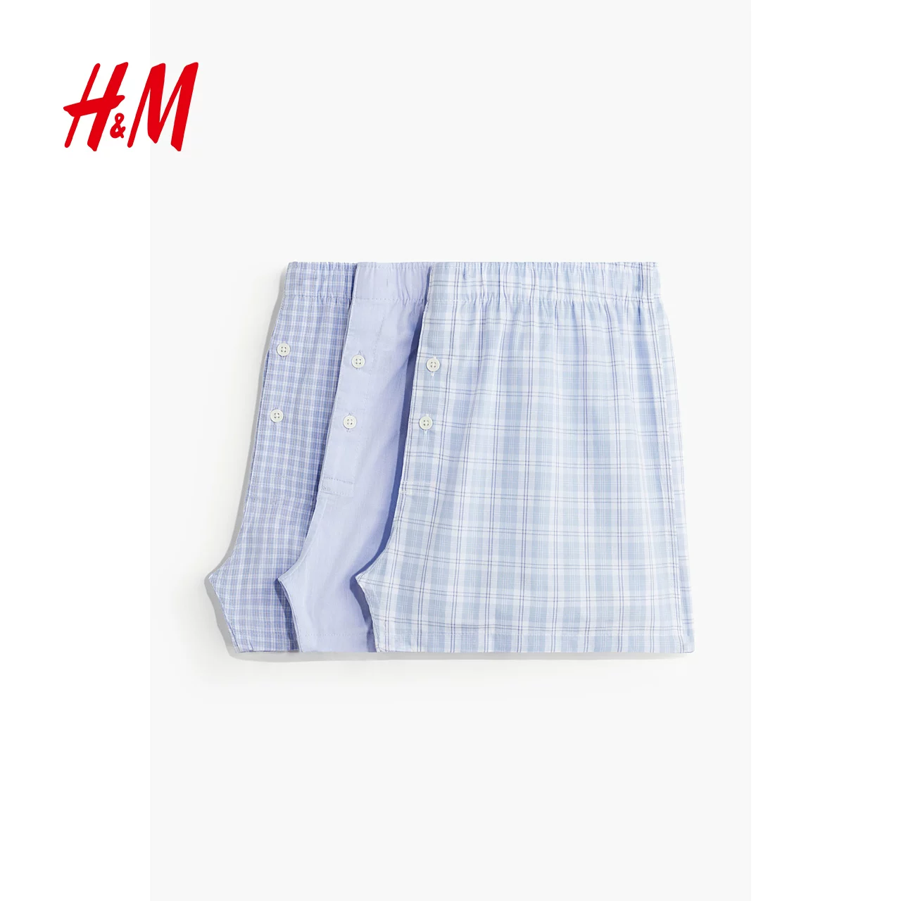 ХM мужское underwear лето хлопок эластичная середина талии полосатые боксеры 3 шт 0662369