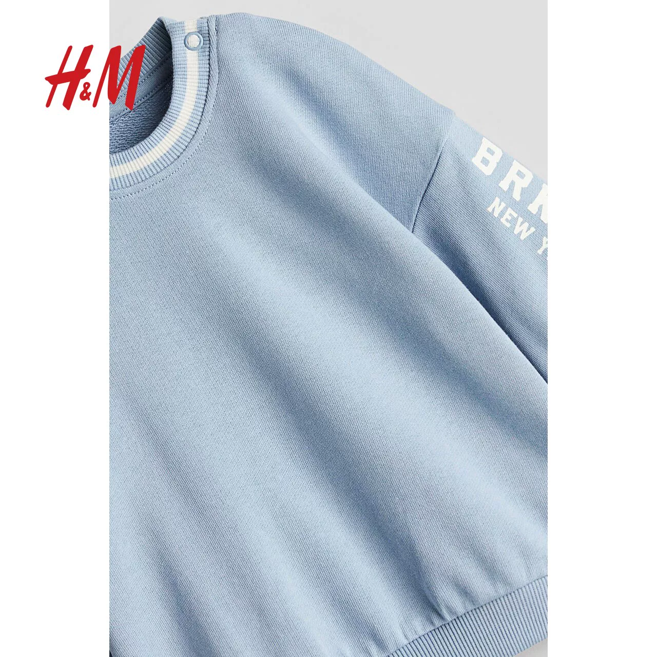 Детская одежда HM, толстовка для мальчика, детская легкая повседневная кофта с круглым вырезом и длинными рукавами, 1236874