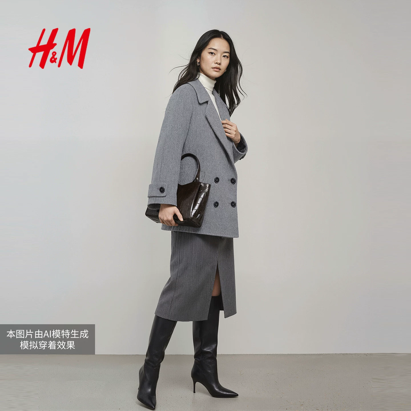 Winter woolen coat, woolen jacket, double-sided suit