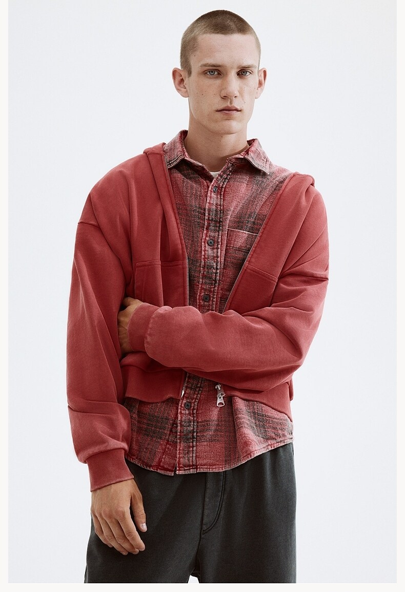 Красная футболка, толстовка с капюшоном, базовый приятный телу кардиган H&M 