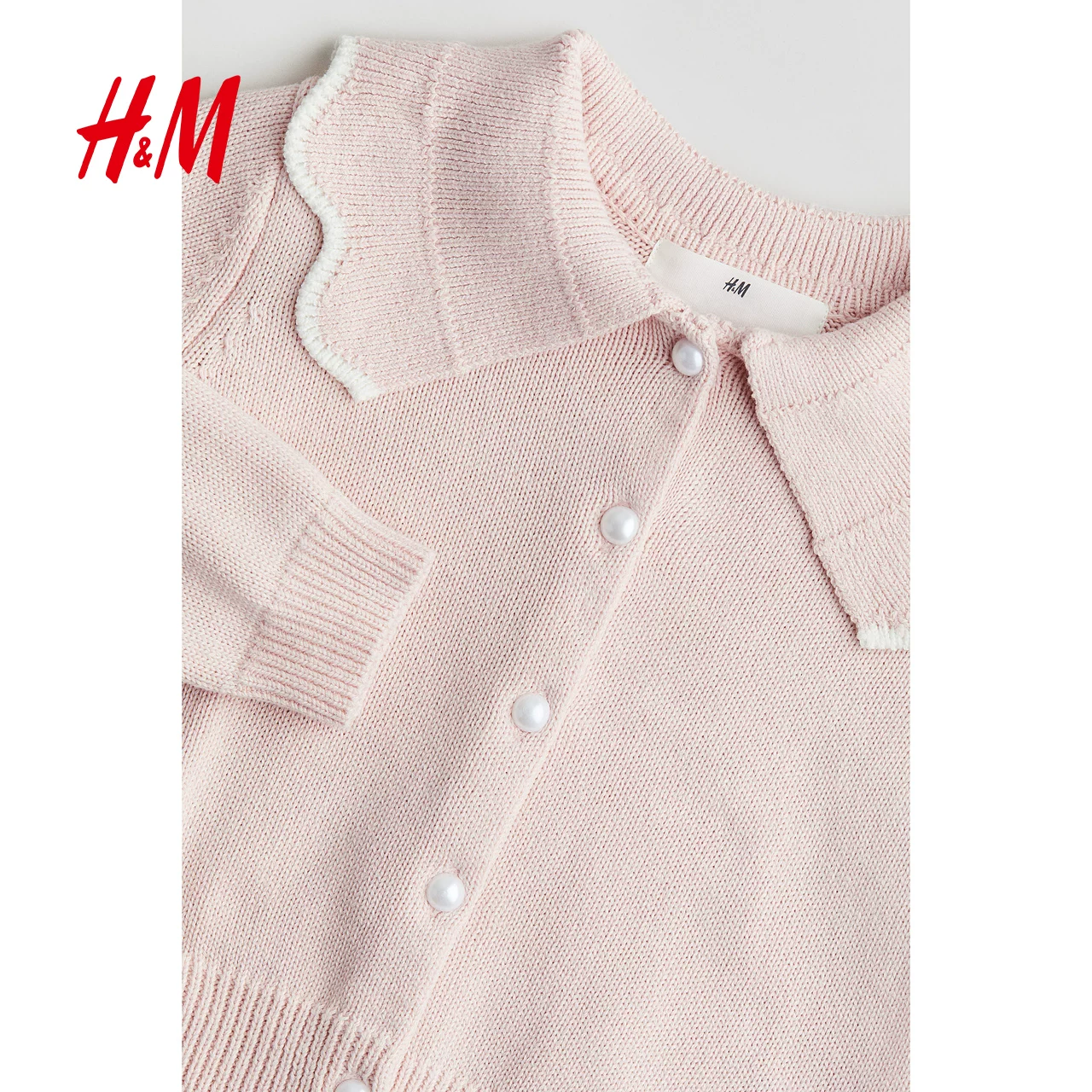 Knitted summer sweater with a round collar, comfortable long-sleeve, cardigan, children's clothing