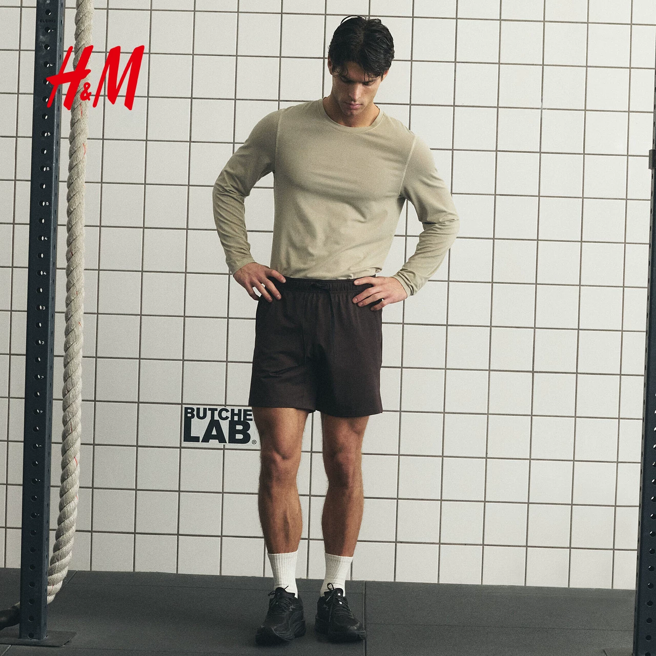 Футболка спортивная длинный рукав HM Summer мужская стандартная посадка DryMove™ 1319683