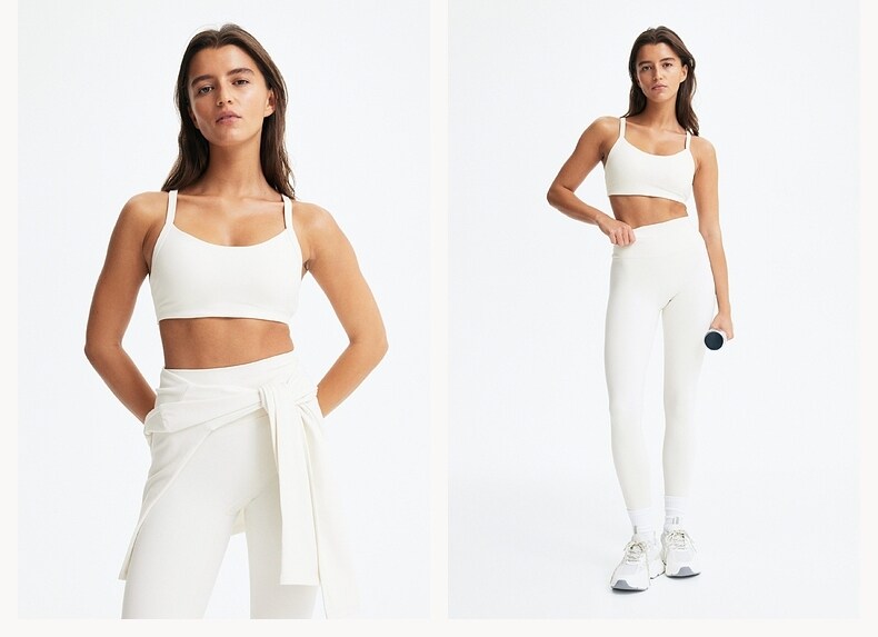 Спортивные бюстгальтеры h&m move瑜伽背心 中度支撑运动文胸 无钢圈透气网球背心1249646