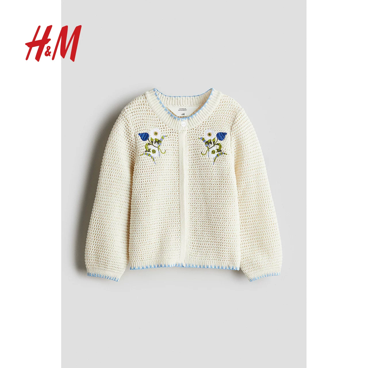 【Georgia Beaumont H&M】Детская одежда детская кофта-свитер imitation crochet кардиган 1273189