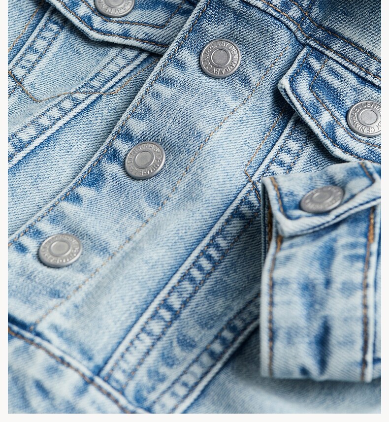 Детская куртка Жан hm童装女婴牛仔外套春季休闲单排扣翻领长袖空调衫开衫1207179 H&M