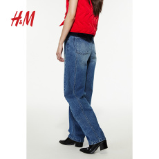 Джинсы женские hm女装牛仔裤冬季时尚茧型阔腿裤1270118 H&M