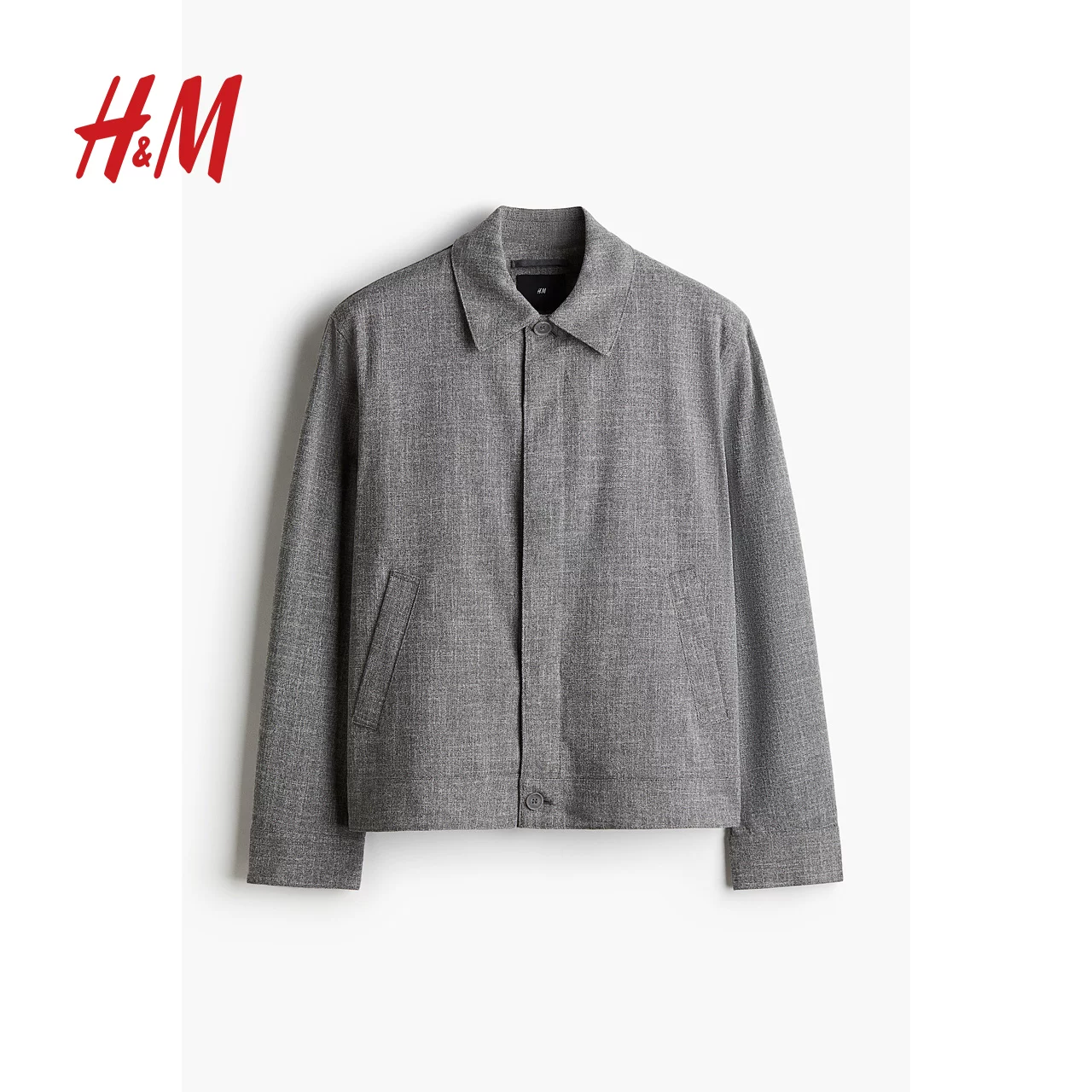 Мужская осенняя рубашка H&M, длинный рукав для отдыха, пиджак, крой