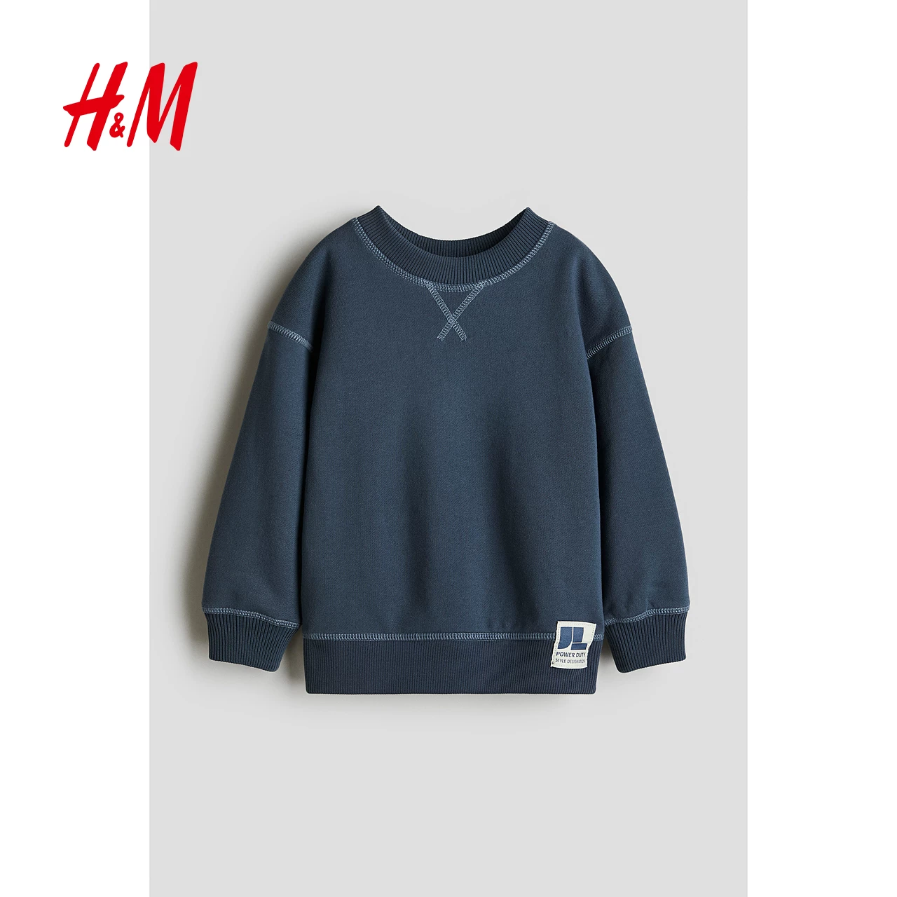 Детская одежда HM, толстовка из хлопка с круглым вырезом для детей-мальчиков, хлопковая ткань 1263990