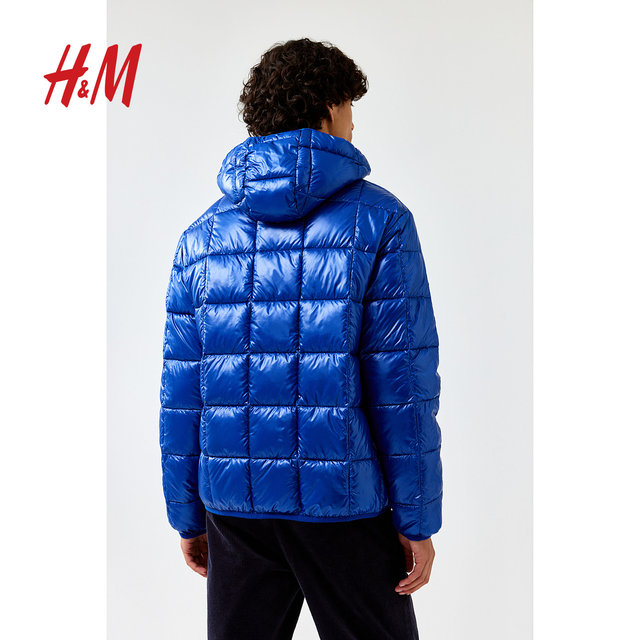 HM men's cotton coat summer comfort pure cotton quilted outdoor lightweight hooded jacket 1169656