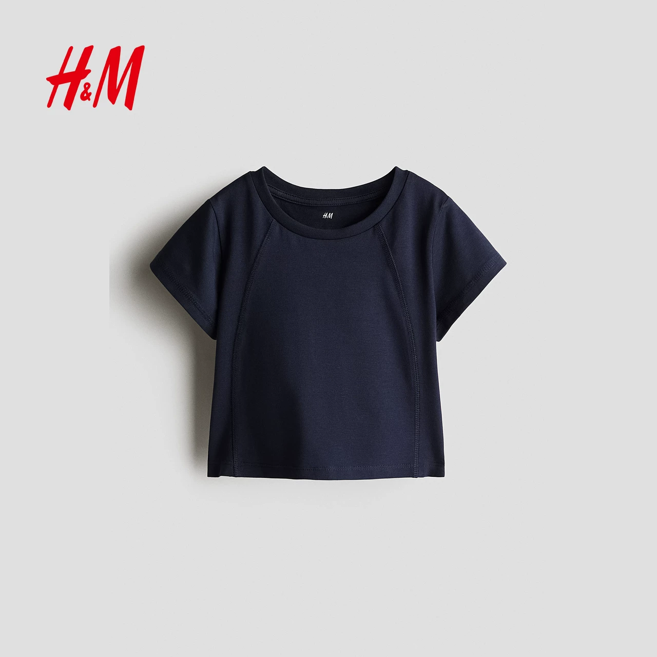 Детская одежда HM, футболка для девочек летом COOLMAX®, шов с плоской стяжкой, короткий рукав, 1286441