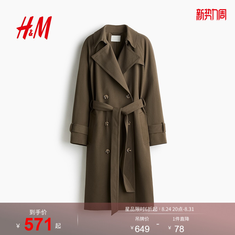 Hm Women's Fashion Casual Versatile Windbreaker 1282706