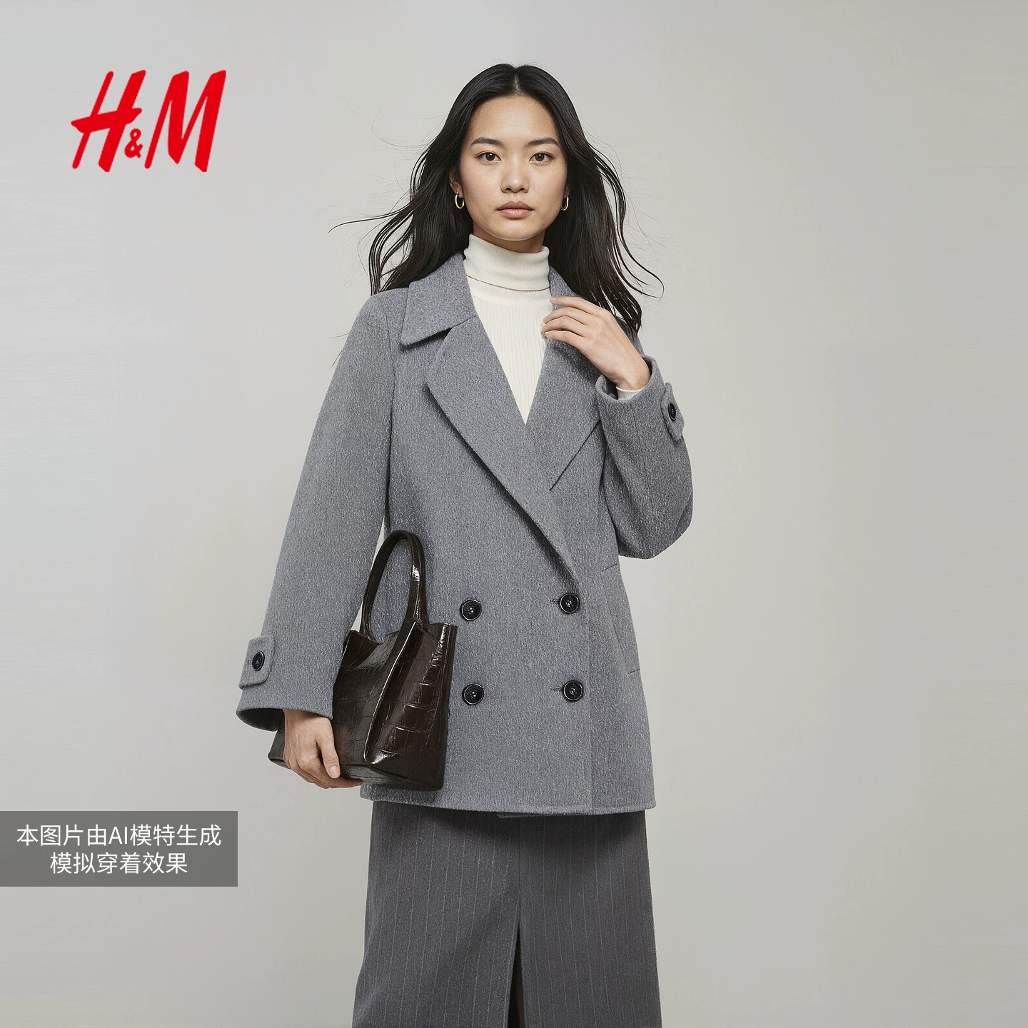 Winter woolen coat, woolen jacket, double-sided suit