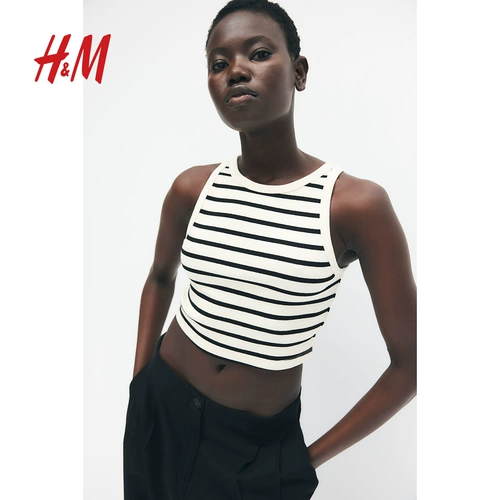 Женский жилет HM, летняя популярная европейская и американская одежда для девочек Dopamine с подтяжками без рукавов с круглым вырезом 1049251
