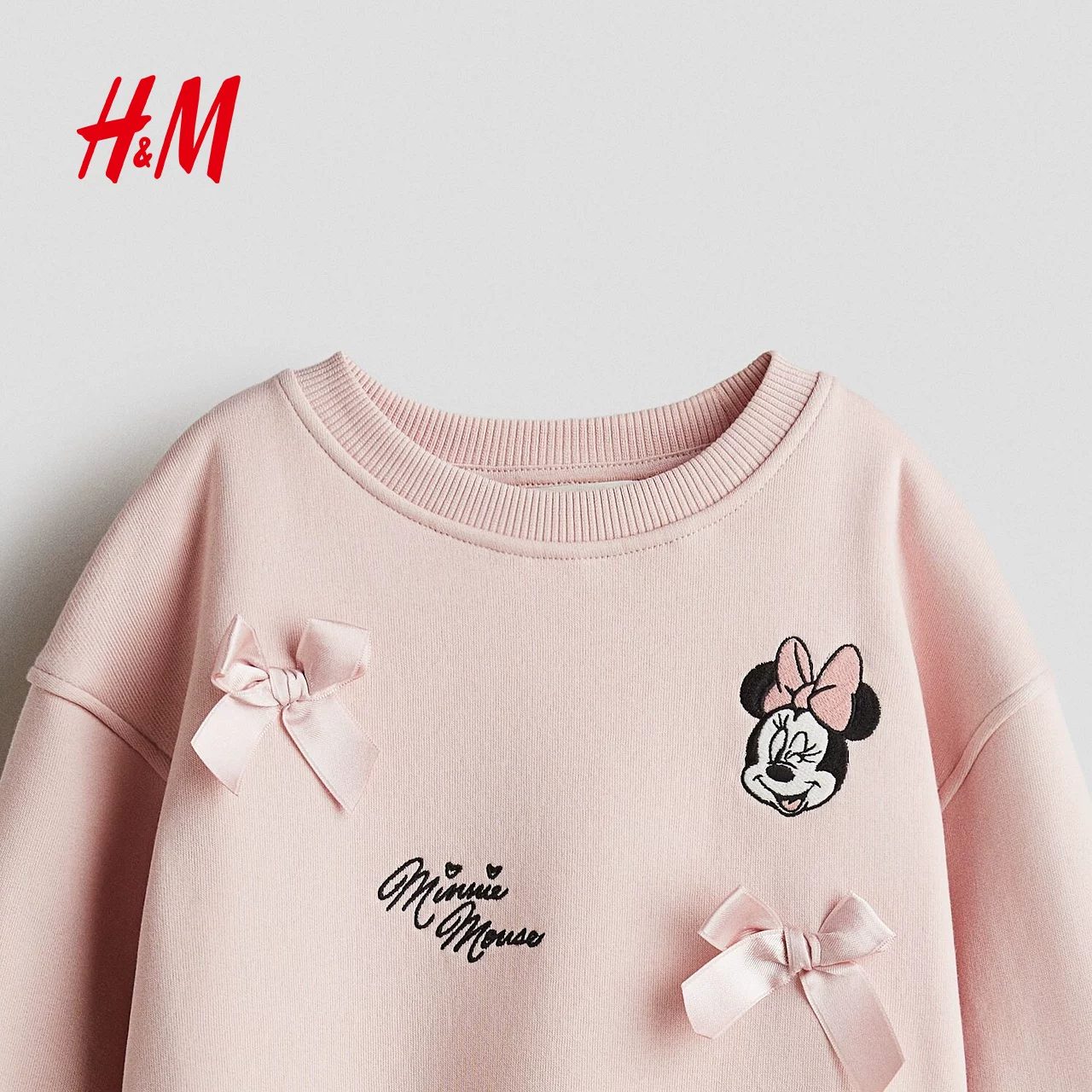 [Disney Series] HM Детская одежда Для девочек толстая футболка зима Минни худи 1312263