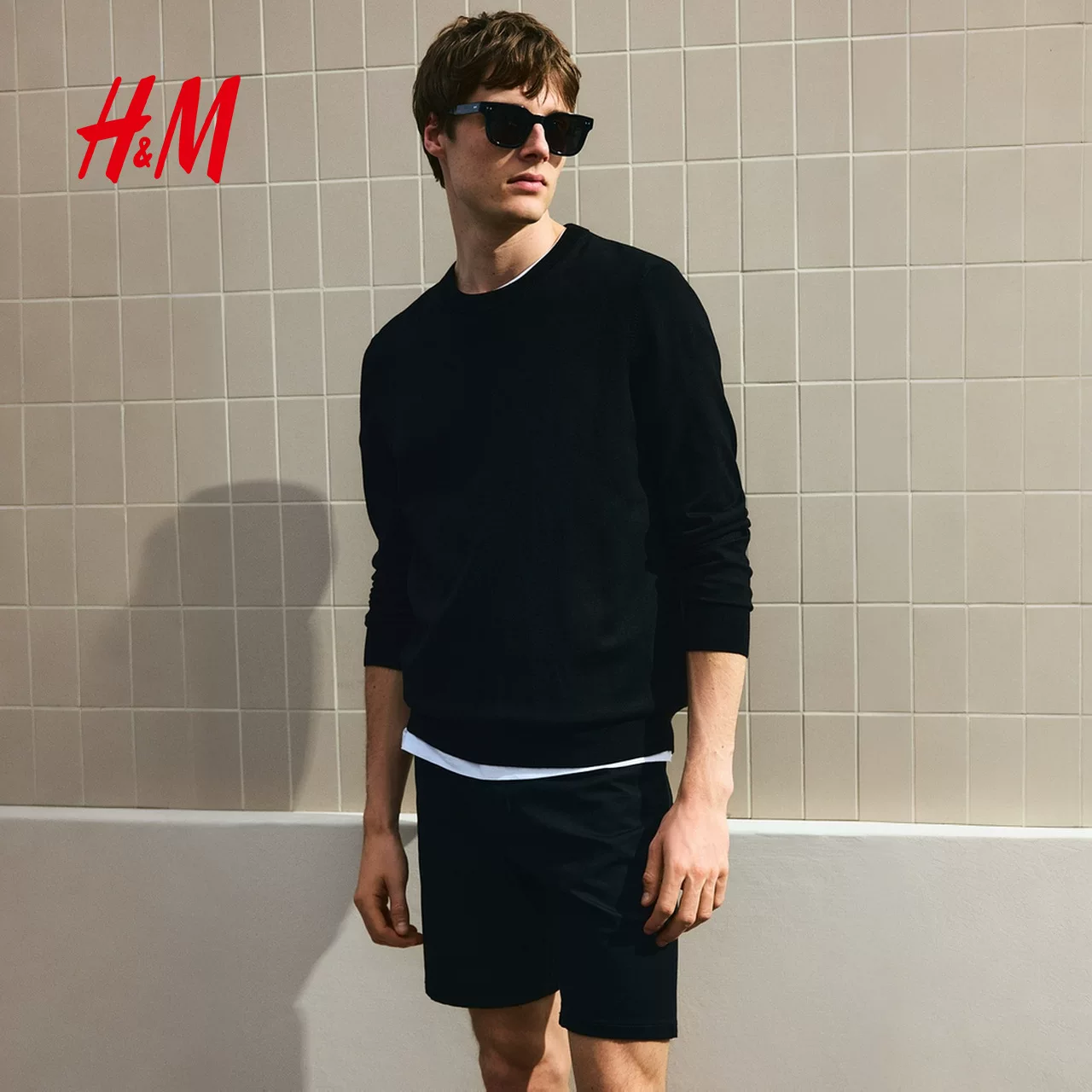 HM summer men's standard fit 5-pocket twill shorts 1260543