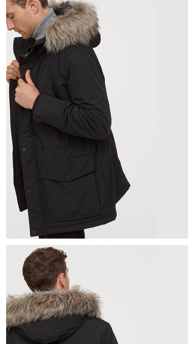 H&M 男子中长款工装棉衣 图2