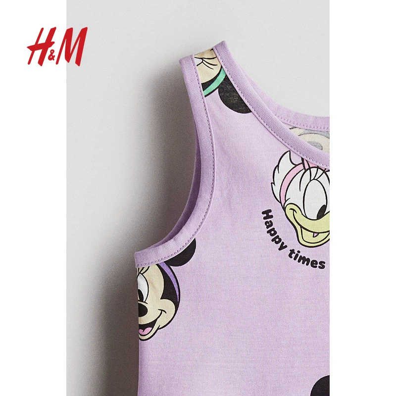 [Disney Series] Детская одежда HM для девочек, юбка летняя с принтом Минни, платье 1154543