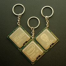 CPU key pendant Xeon 1366 pin jewelry pendant personality creative key chain men and women jewelry gift lettering