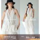 Mogas linen textured drawstring vest ກາງເກງຂາຊື່