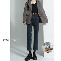 Синий серый (брюки) тонкий бархат