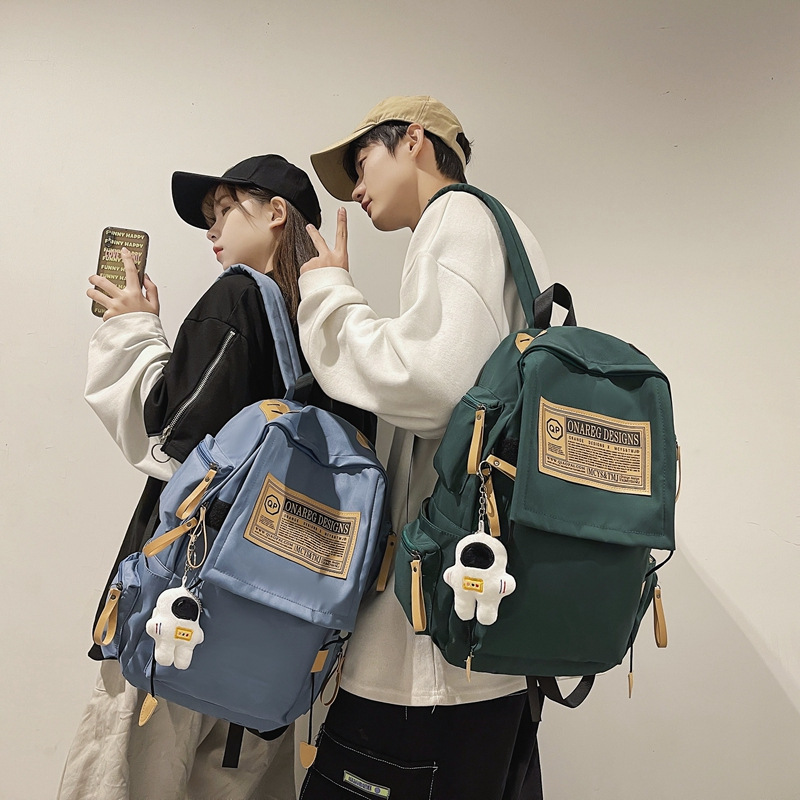 ITCFASHONK~ New Korean version of schoolbag for high school students with large capacity and explosive style Backpack for female junior high school students Backpack for men