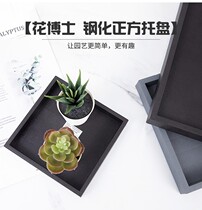 Dr. Flower Dr. square flower basin pallet floral plate floral disc cement gray and thick flower totototototoe