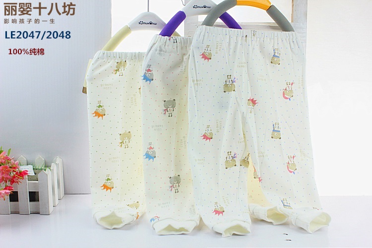 Li Ying 18 Quần Mùa Thu Vuông Chàng Trai Cô Gái Bé Bé Quần Đơn Cotton Tóm Tắt 2047 Đồ Lót Trẻ Em