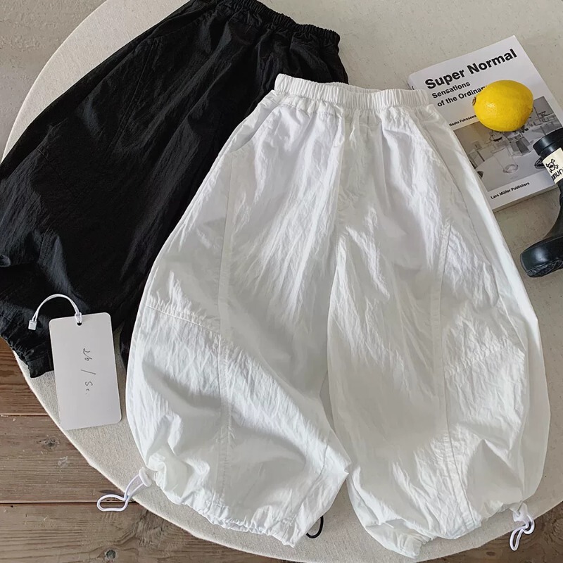 Children's Solid Color Anti-Mosquito Pants for Boys, 2026 Summer New Style, Toddler Patchwork Lantern Pants, Baby Casual Long Pants, Thin Style for Girls