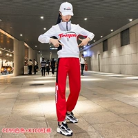 C099 White+K100 Красные штаны