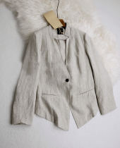 E75 original DAN beauty cries not to buy you have to regret the natural linen one grain button design to fix the suit
