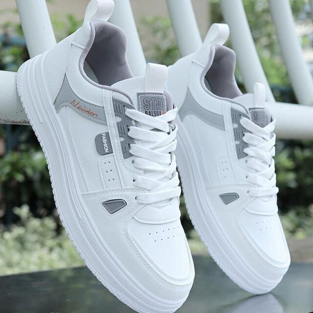 Spring and Summer Leather Waterproof Sports Shoes for Men 2026 New Versatile White Shoes Trendy Casual Niche Sneakers