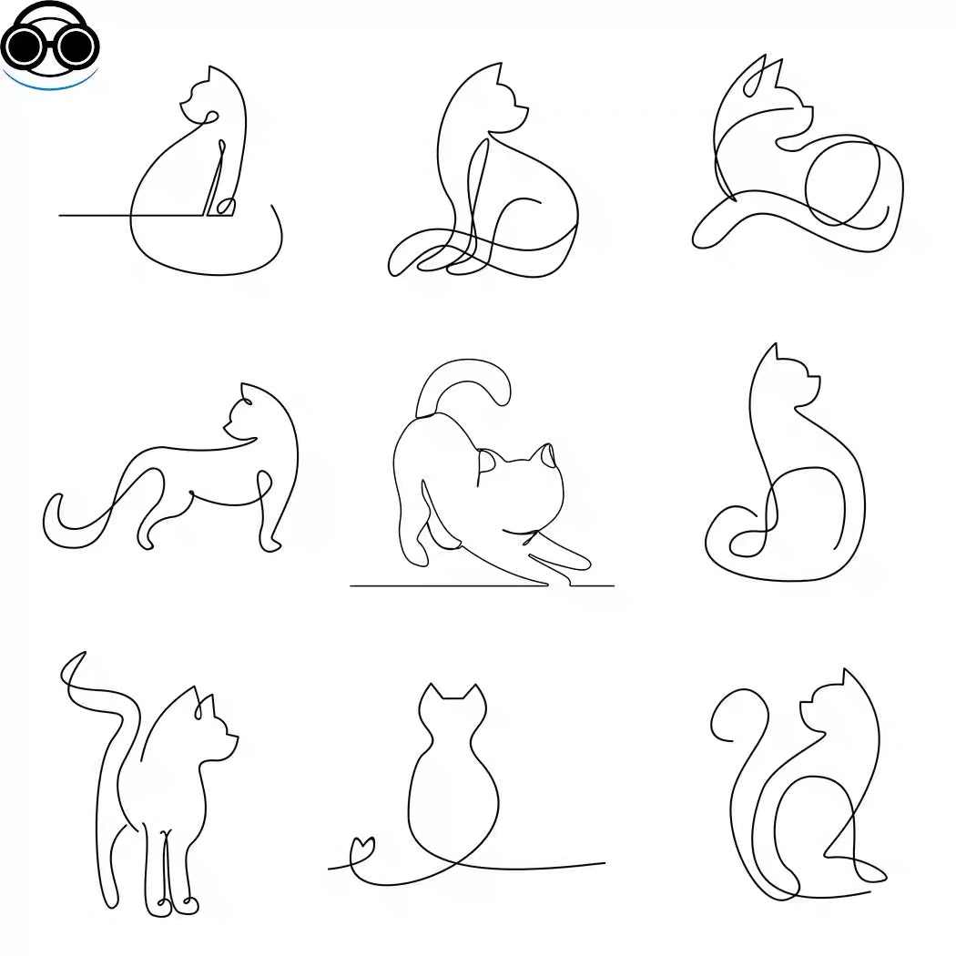 简笔画猫咪素材- Top 100件简笔画猫咪素材- 2026年1月更新- Taobao, image size:1050x1050