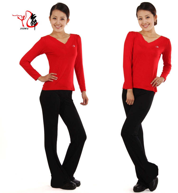 Mùa xuân và mùa hè mới dài tay yoga phù hợp với quần áo phương thức sân lớn nhảy vuông quần áo nhảy thể dục nhịp điệu thể dục dụng cụ phù hợp với giày múa người lớn