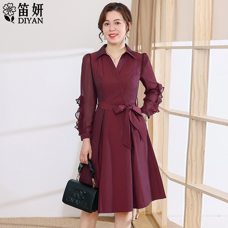 Mother's Wedding Banquet Dress Can Be Worn Casually, Middle-Aged and Elderly Women's Early Spring Dress, Stylish Dress, Mother-In-Law's Wedding Banquet Dress, Dress