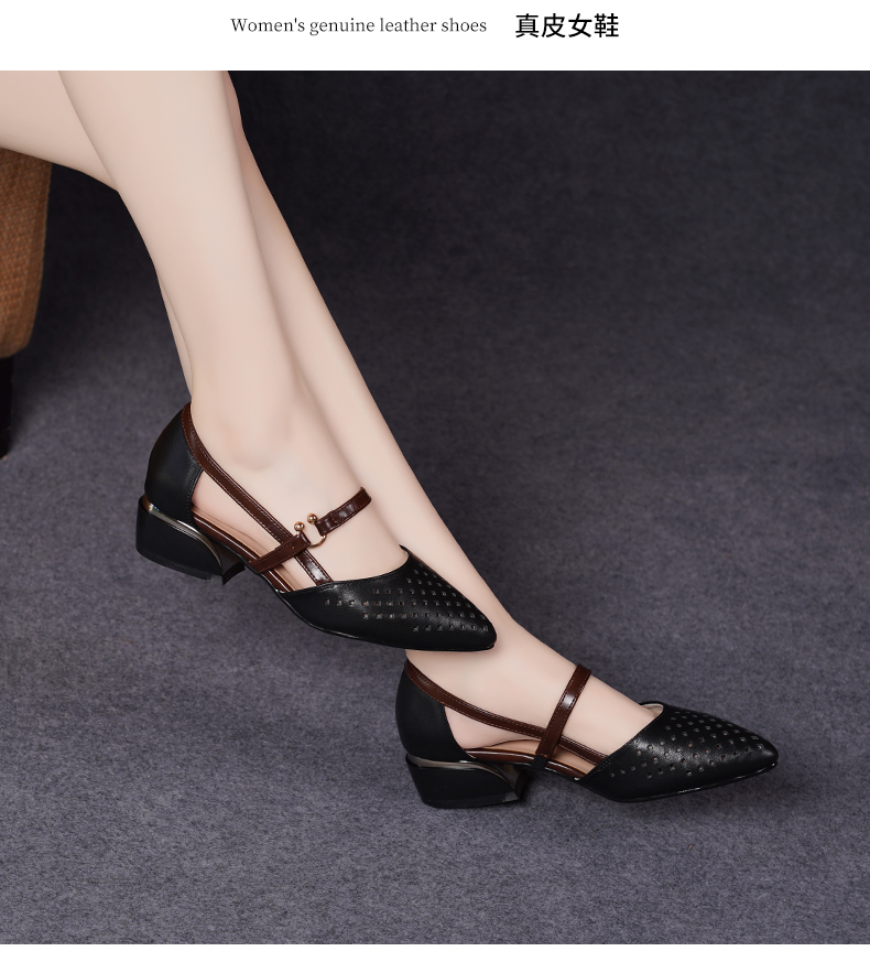 C8360 1620K GIÀY DÉP SANDAL NỮ JIARELA MŨI NHỌN ĐẾ MỀM MÙA HÈ TRUNG NIÊN GIÀY DÉP NỮ DA BÒ G05 SẢN PHẨM MỚI
