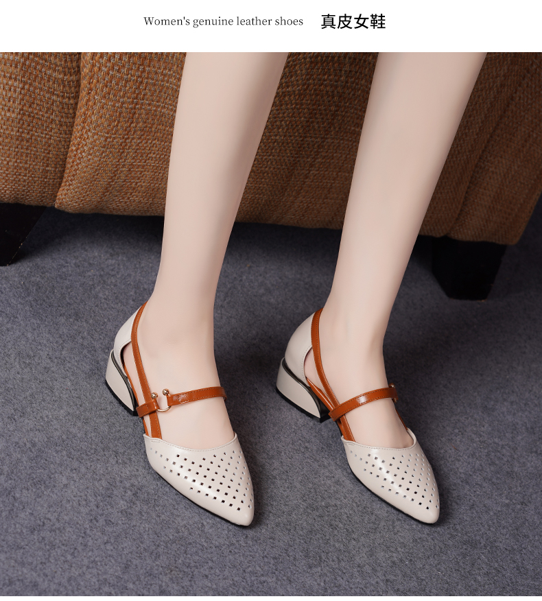 C8360 1620K GIÀY DÉP SANDAL NỮ JIARELA MŨI NHỌN ĐẾ MỀM MÙA HÈ TRUNG NIÊN GIÀY DÉP NỮ DA BÒ G05 SẢN PHẨM MỚI