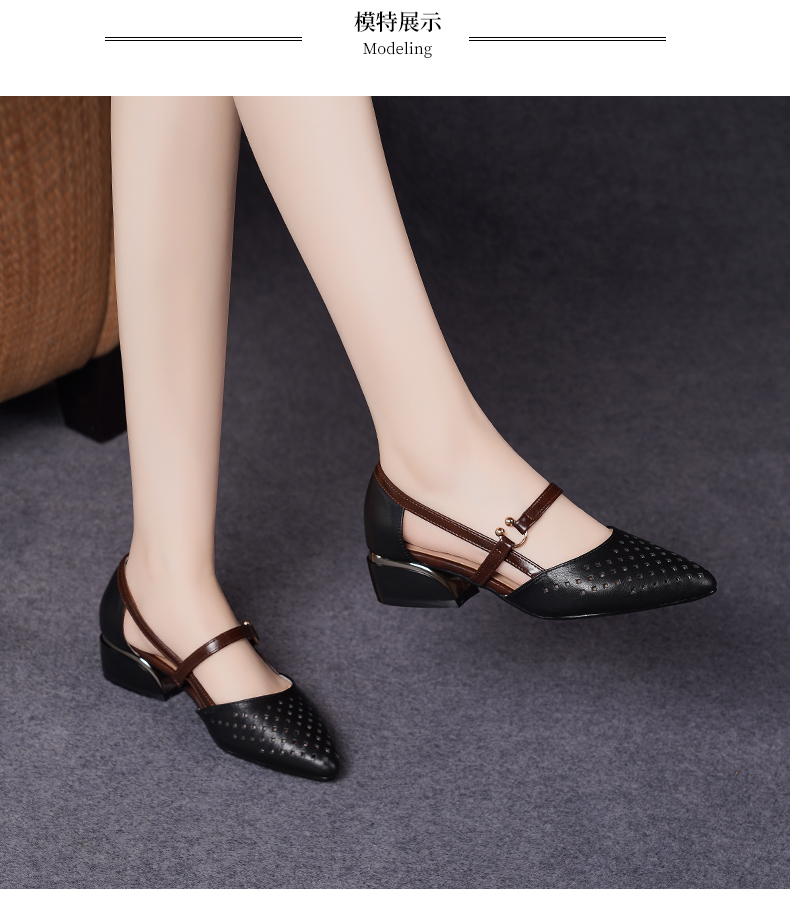 C8360 1620K GIÀY DÉP SANDAL NỮ JIARELA MŨI NHỌN ĐẾ MỀM MÙA HÈ TRUNG NIÊN GIÀY DÉP NỮ DA BÒ G05 SẢN PHẨM MỚI