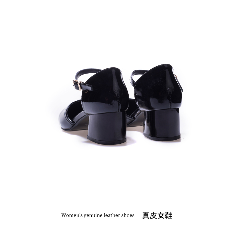 C8339 1520K GIÀY CAO GÓT NỮ JIARELA GÓT VUÔNG MÙA HÈ GIÀY DÉP NỮ DA BÒ G04 SẢN PHẨM MỚI