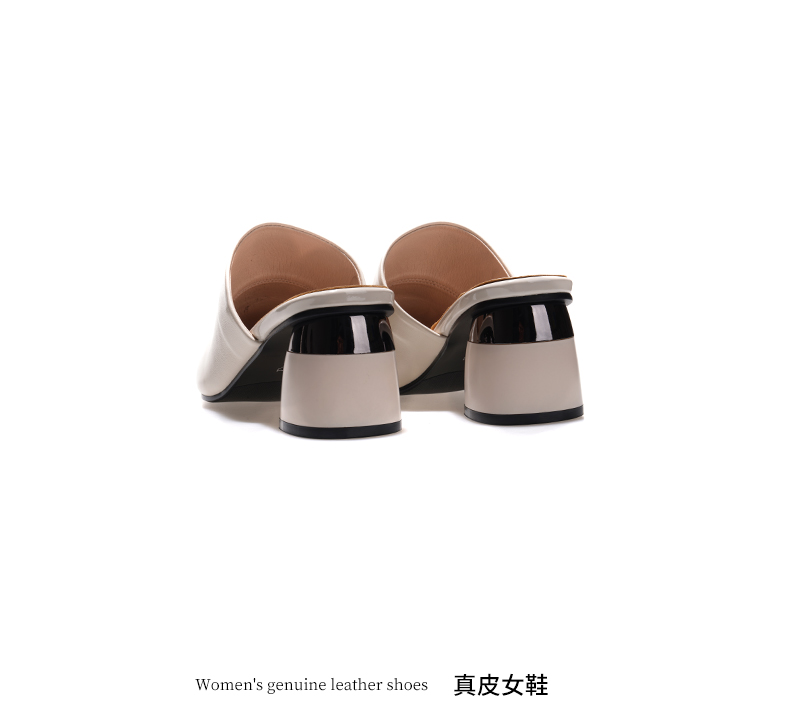 C8335 1620K GIÀY CAO GÓT NỮ JIARELA MŨI NHỌN GÓT VUÔNG MÙA HÈ GIÀY DÉP NỮ DA BÒ G05 SẢN PHẨM MỚI